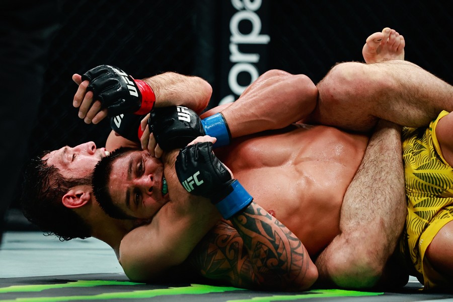 Ikram Aliskerov vs Brunno Ferreira on the ground